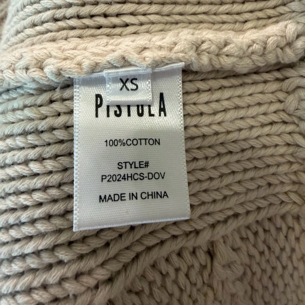 Pistola Revolve Kiran oversized sweater vest in ecru color. Size XS - Picture 8 of 8